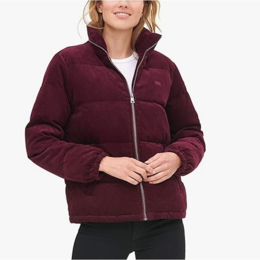 Levi’s Corduroy Puffer Jacket Maroon